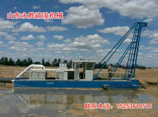 河北水電站抽沙船現場